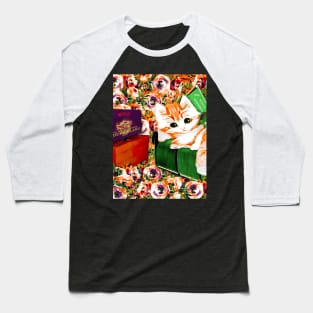 Binge Watching and Binge Reading Kitty Baseball T-Shirt